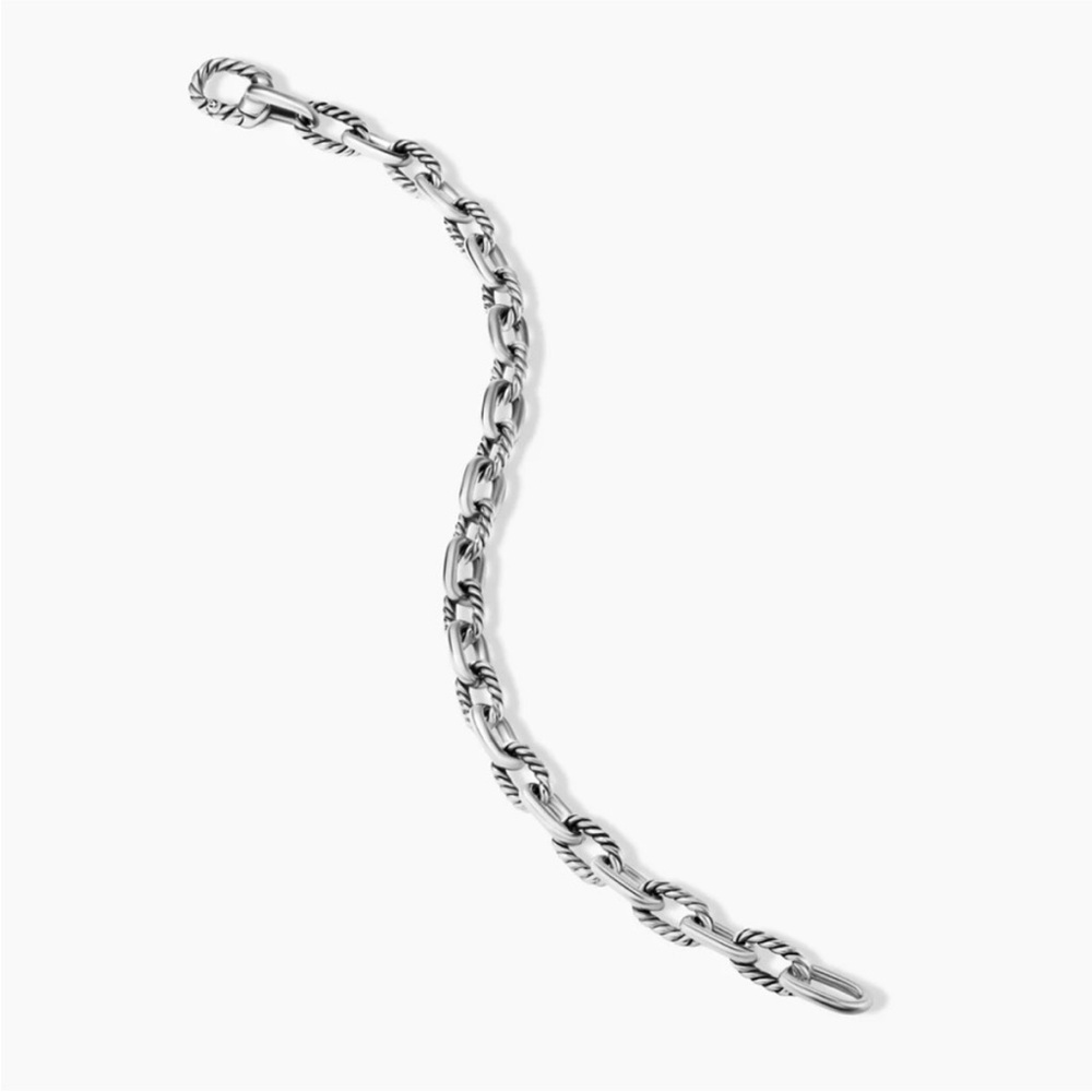 David Yurman Madison Chain Silver Bracelet 5.5mm Size Medium - Picture 5 of 12